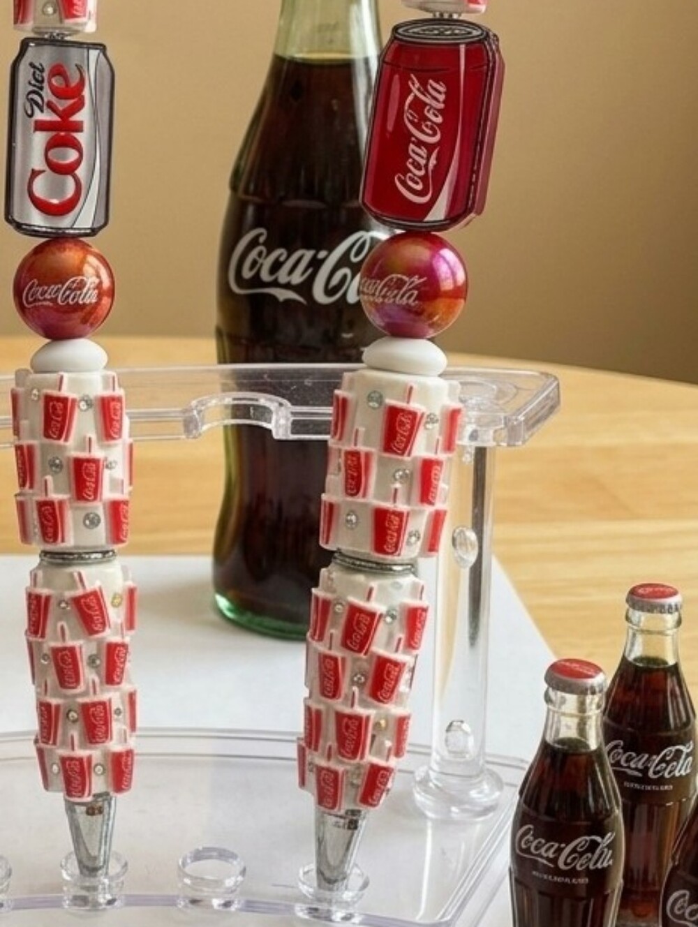 🥤Coca Cola Can With Red & White Beadable Pen🥤 Free Refill Included